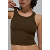 Топ Alo Goddess Ribbed (Espresso)
